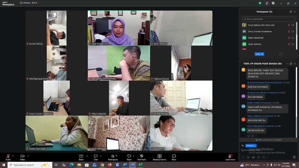PELAKSANAAN TOEFL ITP ONLINE DAN ONSITE - 17 JUNI 2026